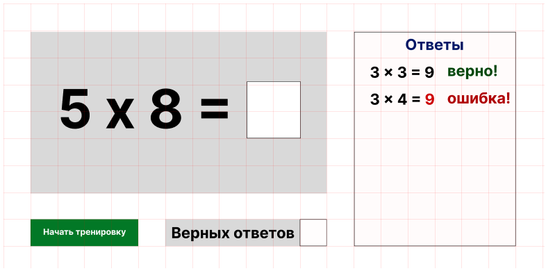 Таблица умножения
